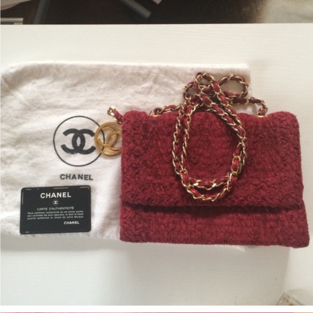 Chanel Rare Chenille Flap Bag